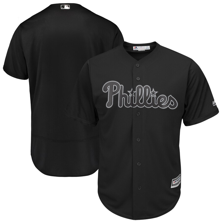 Customized Men Philadelphia Phillies black Blank MLB Jerseys->houston astros->MLB Jersey